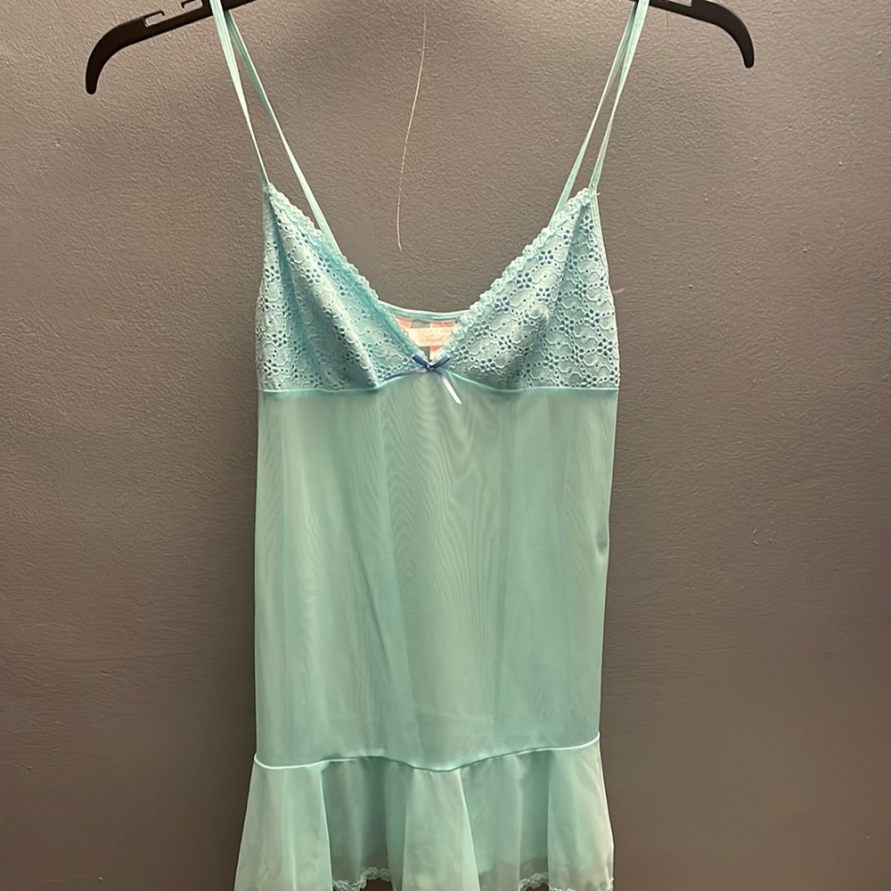 Victoria Secret Angels size small blue heart lace